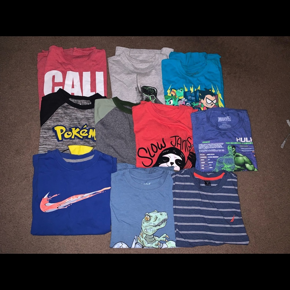 Boys Short Sleeve Shirts Size Medium 8/10